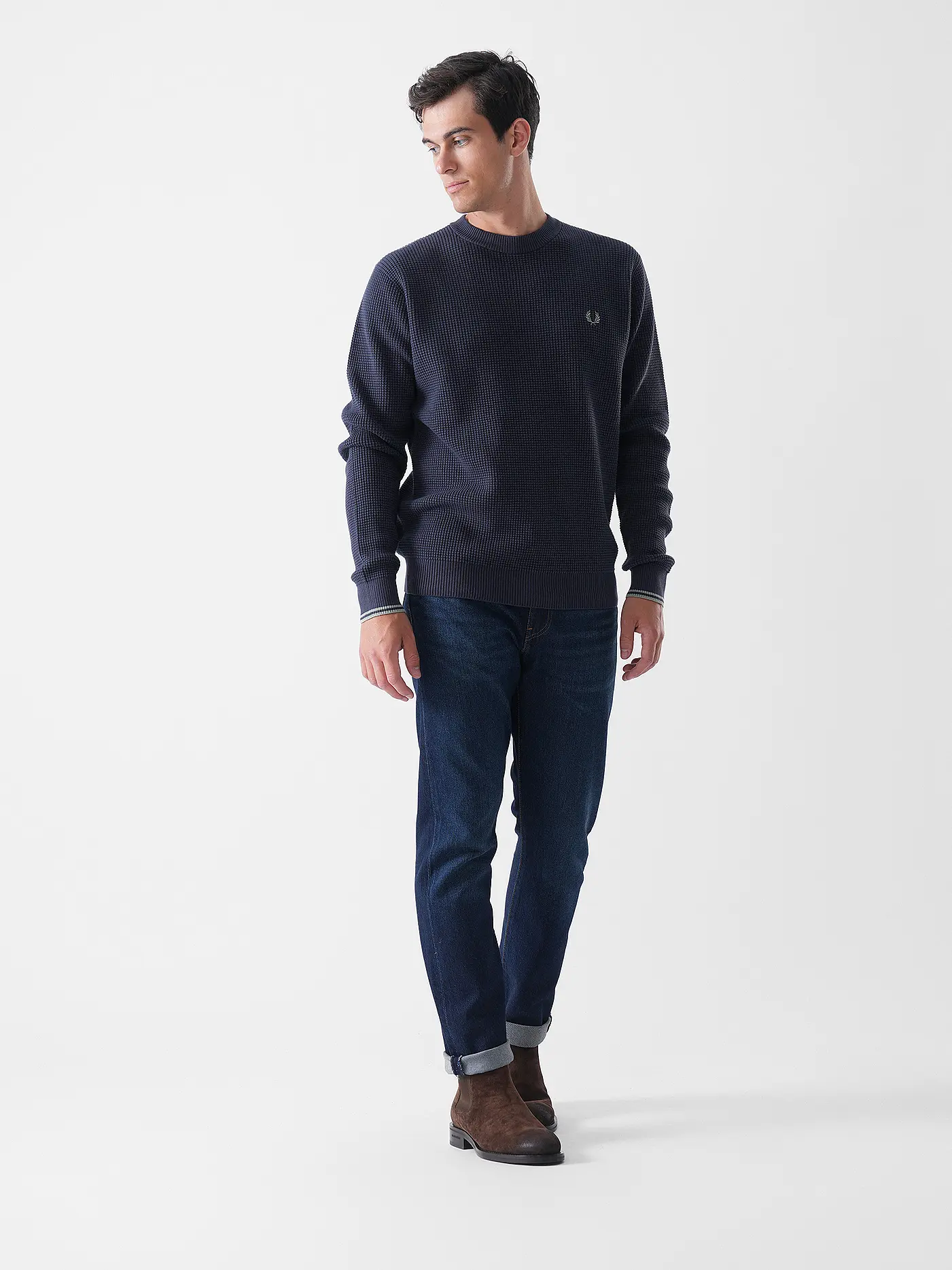 FRED PERRY | Pullover STITCH | blau
